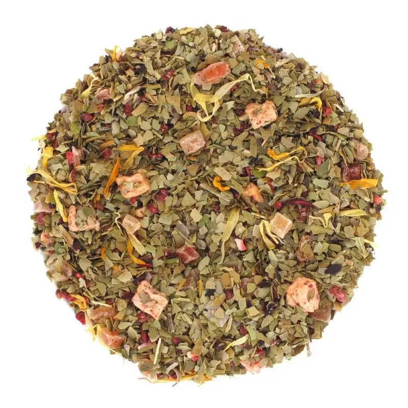 Maté Chapeau Melon La P’tite Tasse – infusion originale et équilibrée alliant maté vert et notes subtiles d’agrumes, présentée dans un packaging élégant et raffiné.
