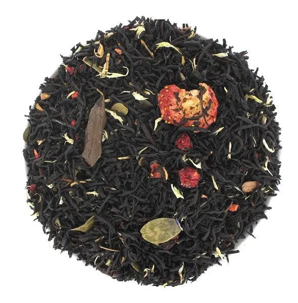 Infusion Promenons-nous dans les Bois La P’tite Tasse – mélange aromatique aux notes boisées et végétales, rappelant une balade en forêt, présenté dans un emballage naturel et chaleureux.