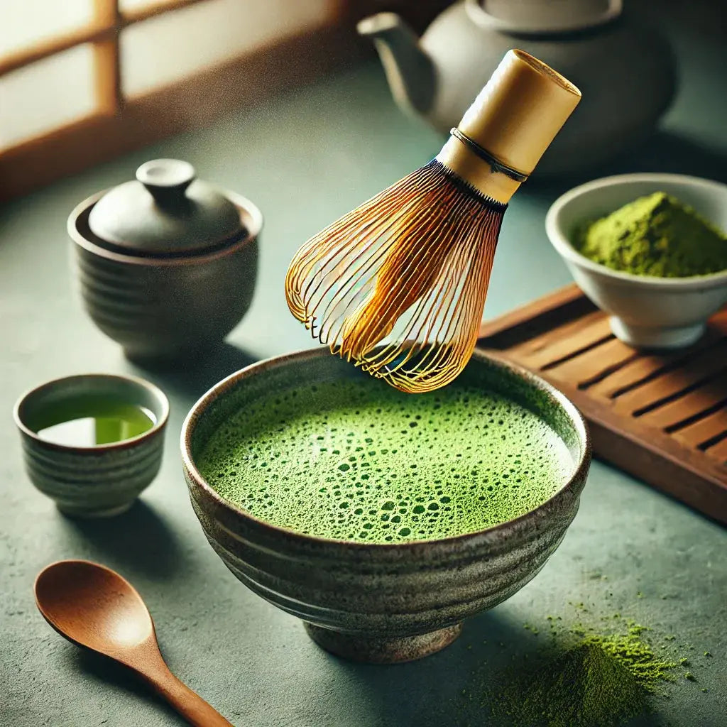Préparation du matcha 
