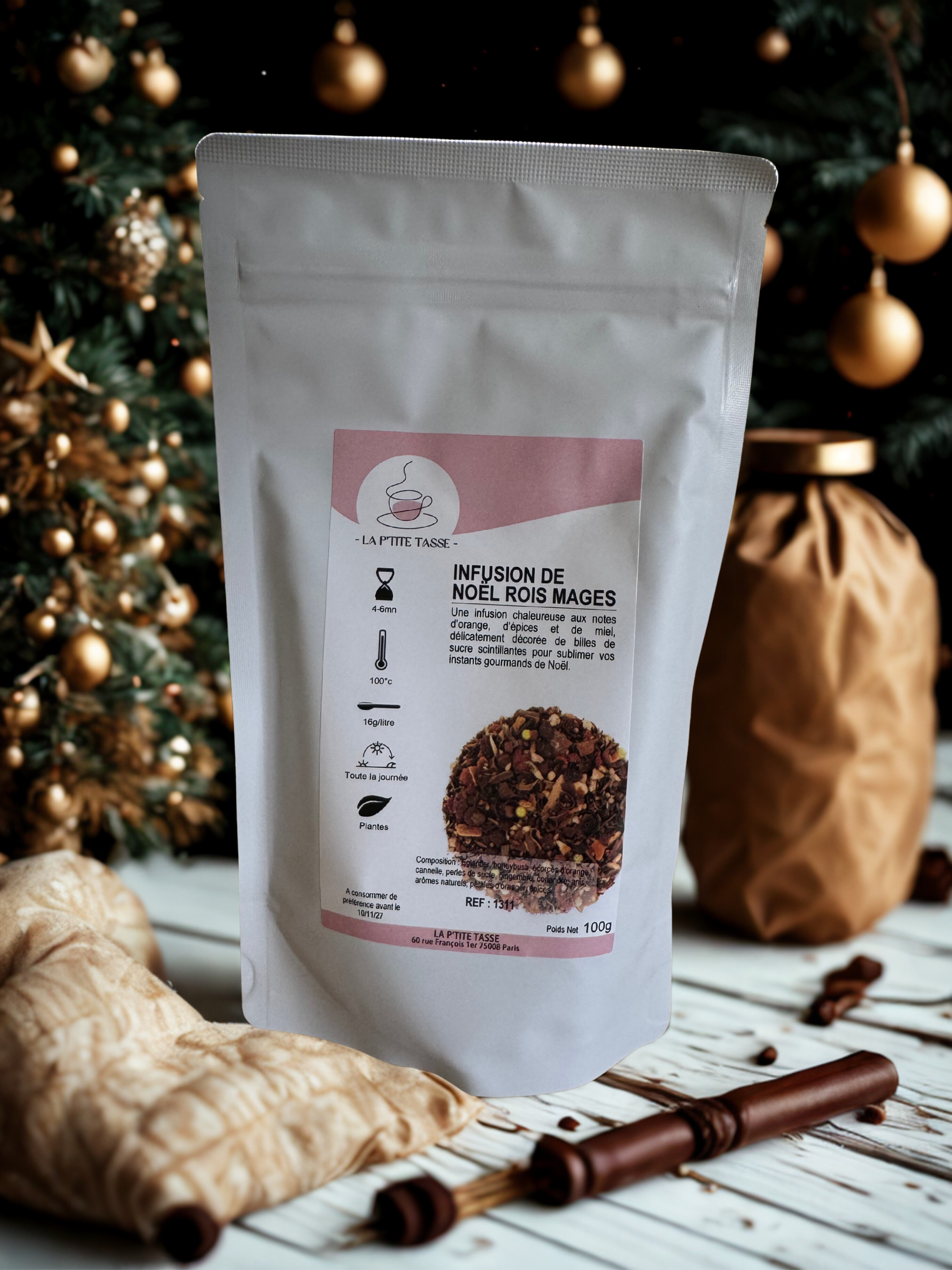sachet en vrac infusion de noël rois mages